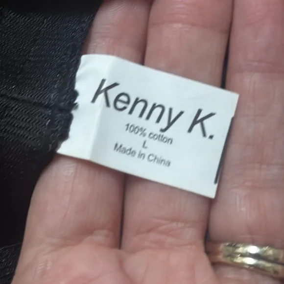 Kenny K. black white pinstripe unisex cotton fedora hat size large - Picture 7 of 8